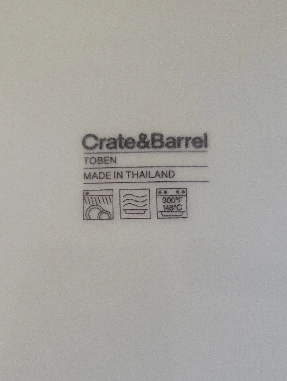 Crate & Barrel Plain White Ceramic Dinner Plate - Set of 4 - Picture 2 of 5